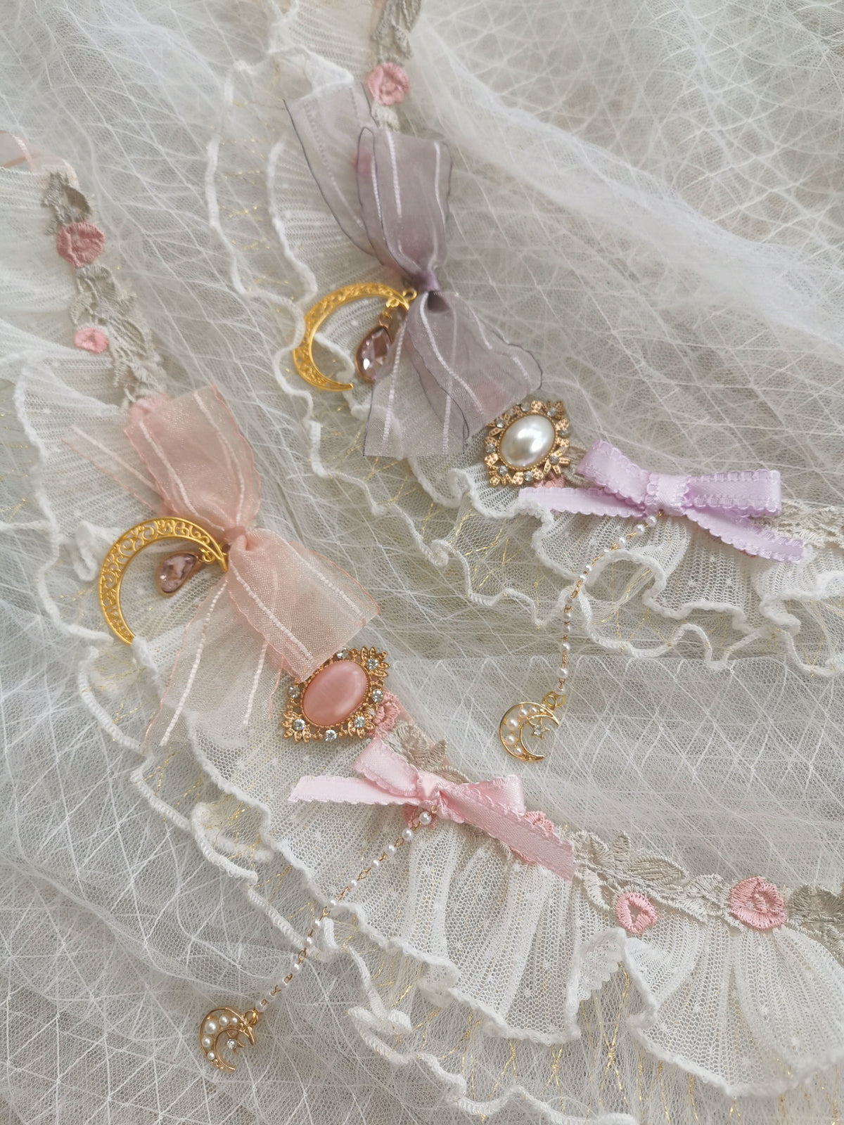 Moon Ballad Lolita Gorgeous Bridal Light Pink JSK Full Set
