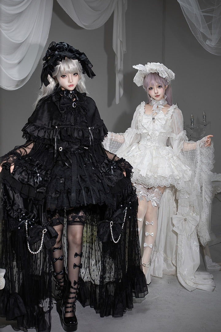 White Rabbit Princess Lolita Gothic Wedding Black JSK Dress