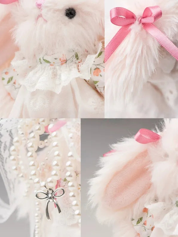 Fluffy Bunny Lolita Plush Lop-Ear Rabbit Doll/Charm