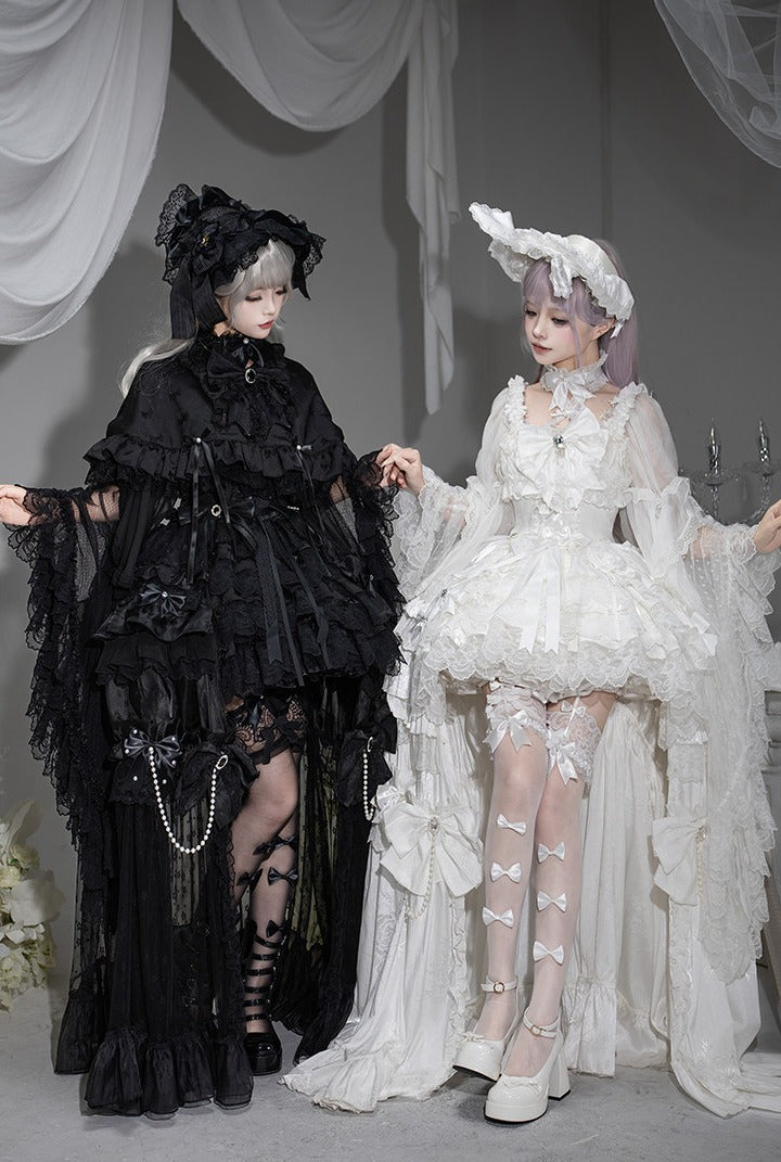 White Rabbit Princess Lolita Gothic Wedding Black JSK Dress