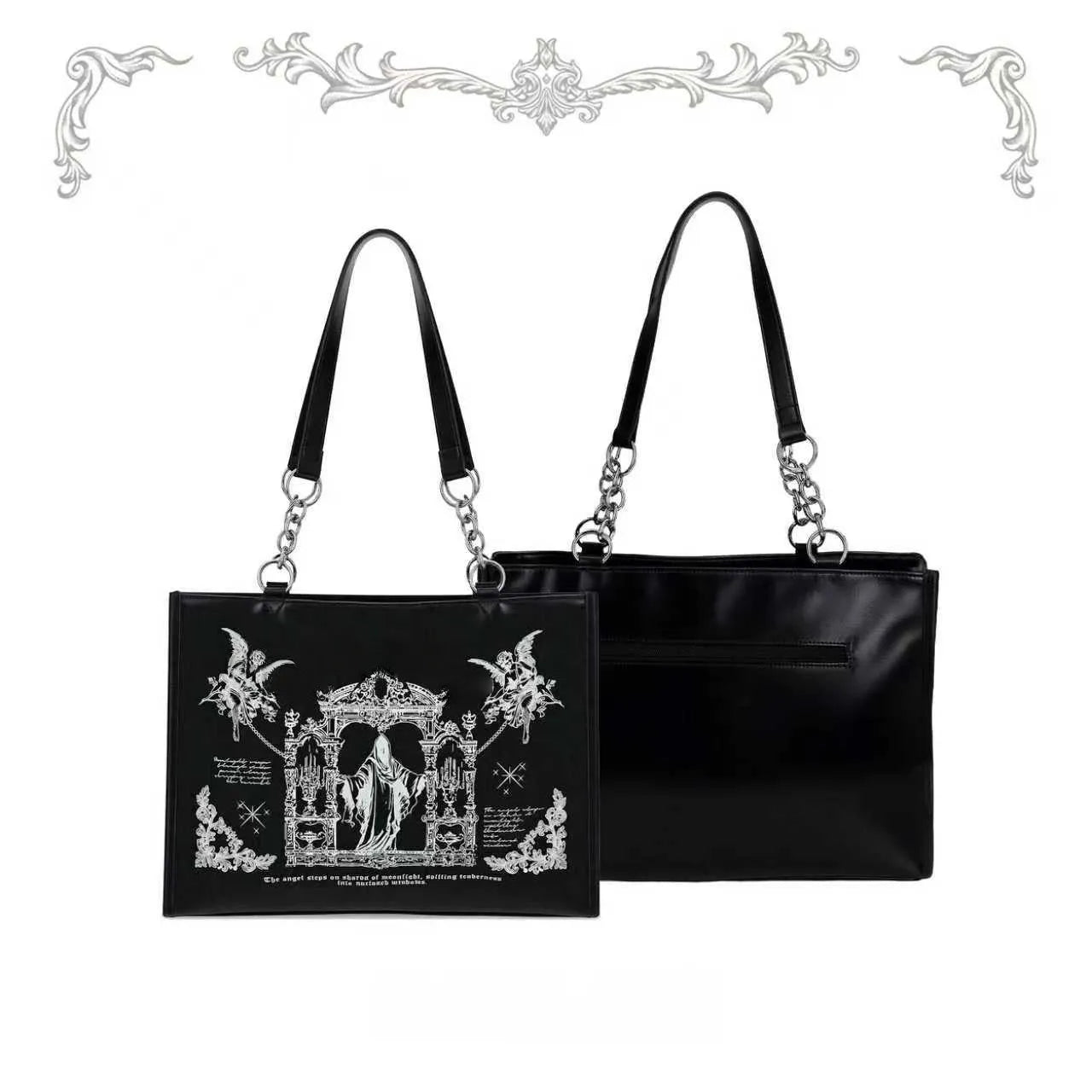 Sacred Oath Large Printed Crossbody Ita Bag