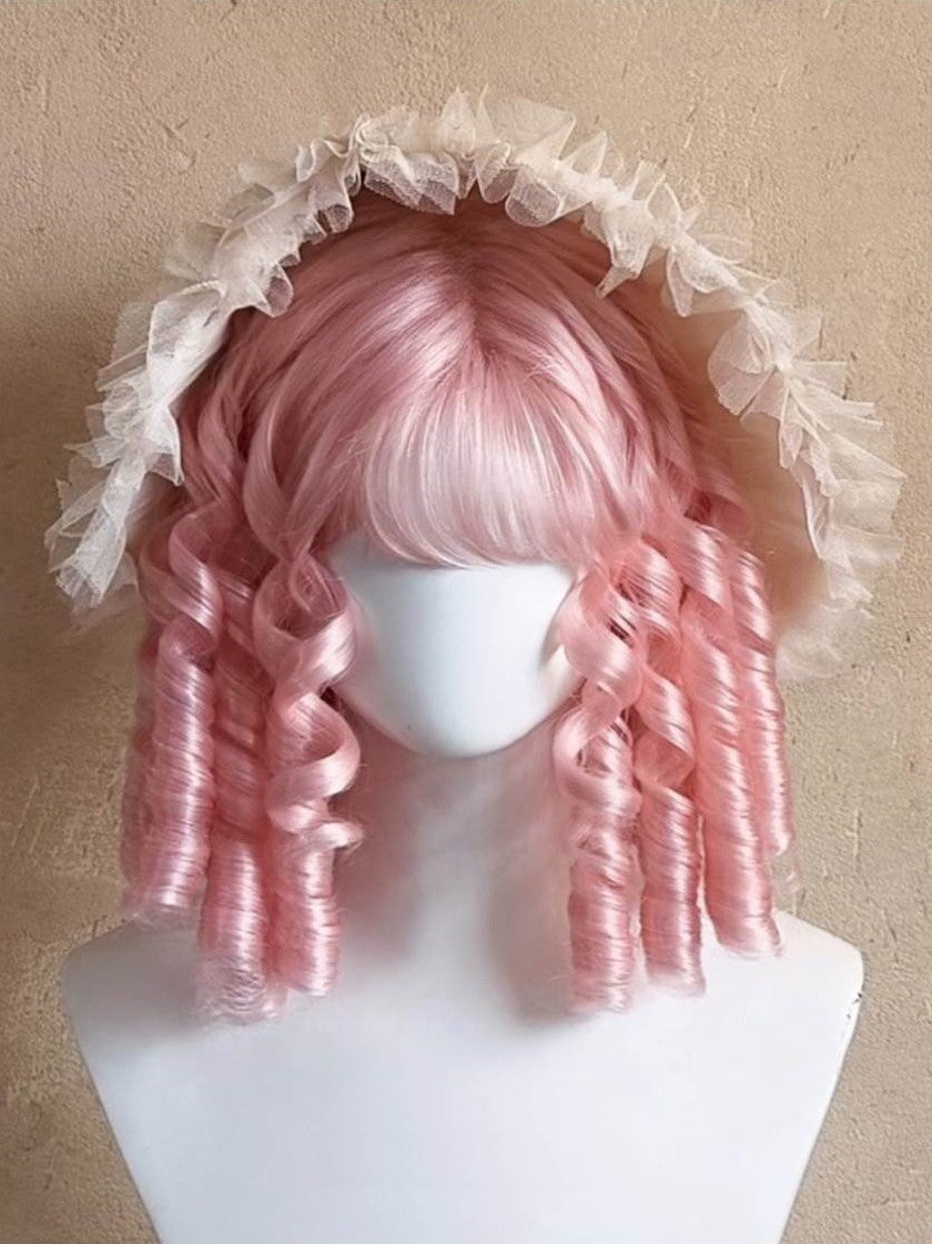 Lolita Short Sparkly Roman Curl Wig
