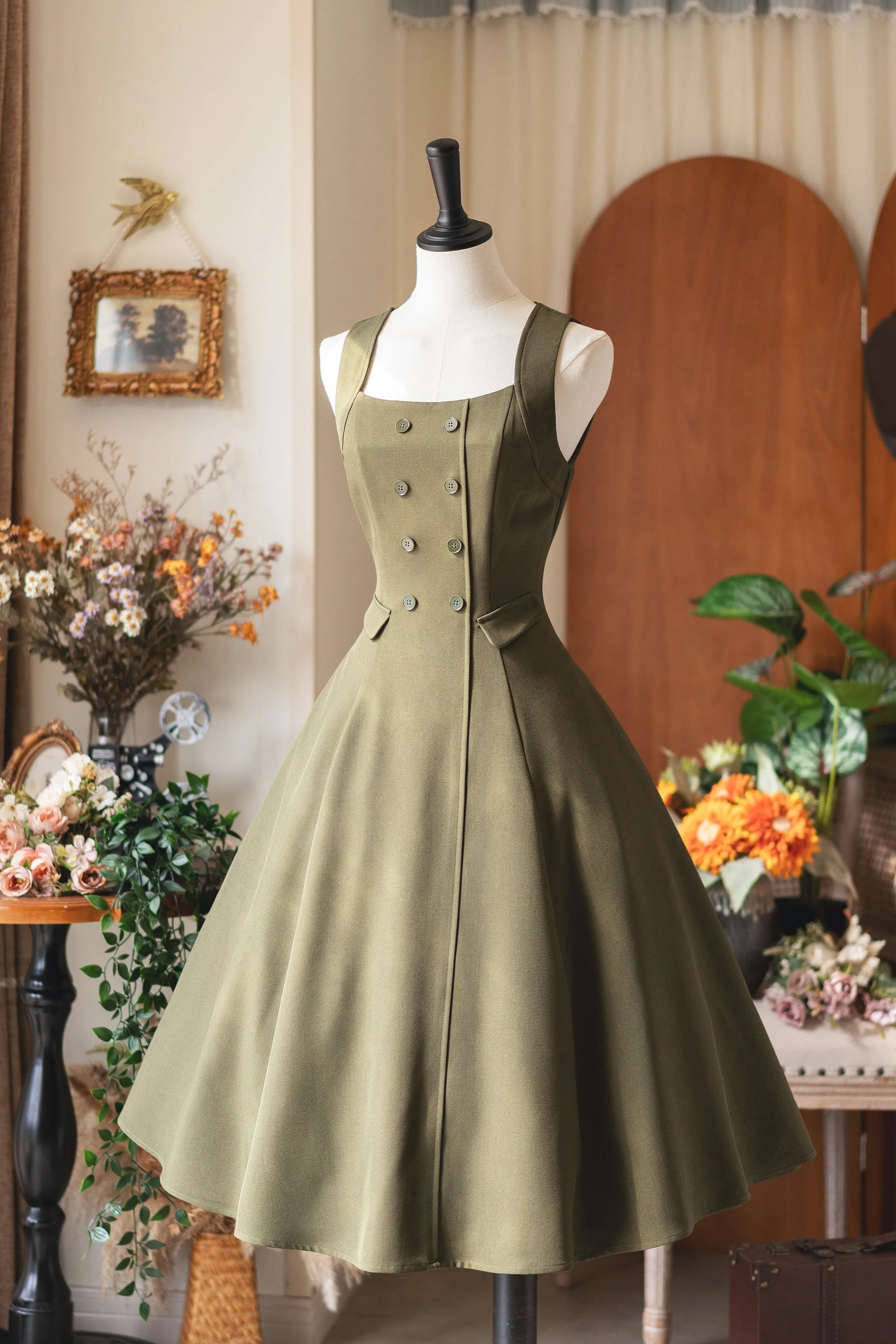 Misty Forest 6-Panel British Vintage Lolita JSK