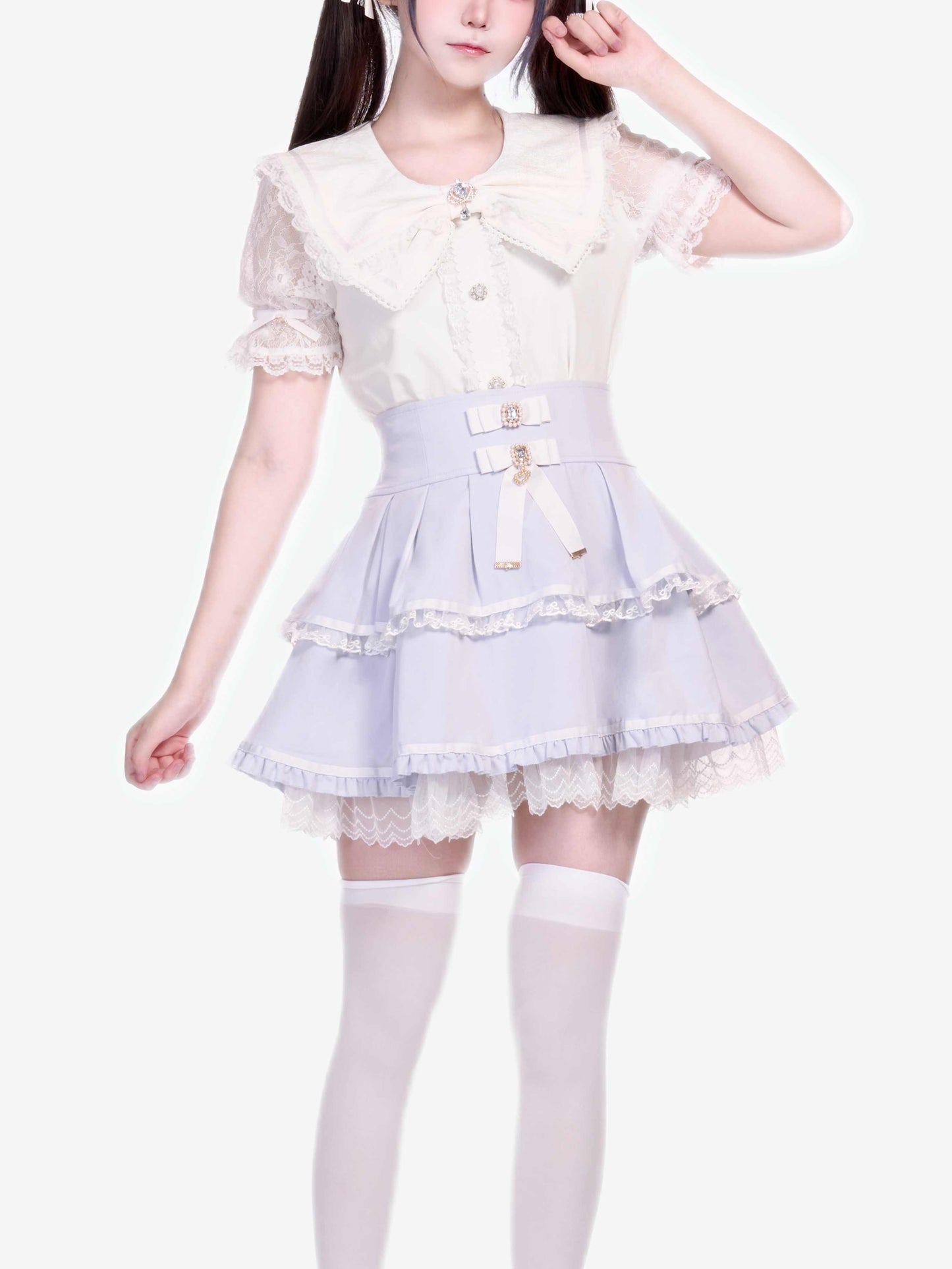 Lolita Seisokei Lace Tiered Skirt LR1002