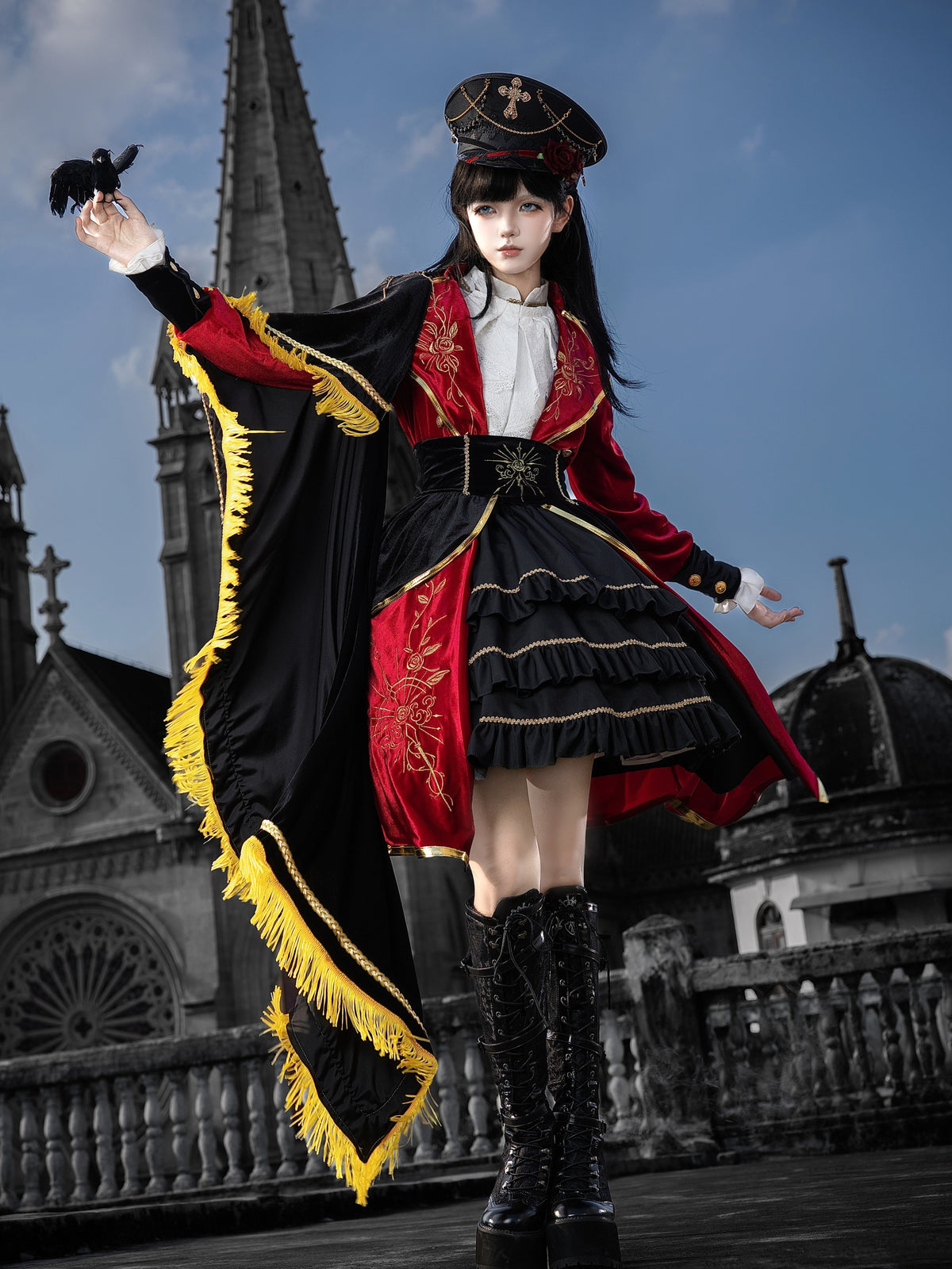 Holy Light Rose Lolita Original Military JSK Set