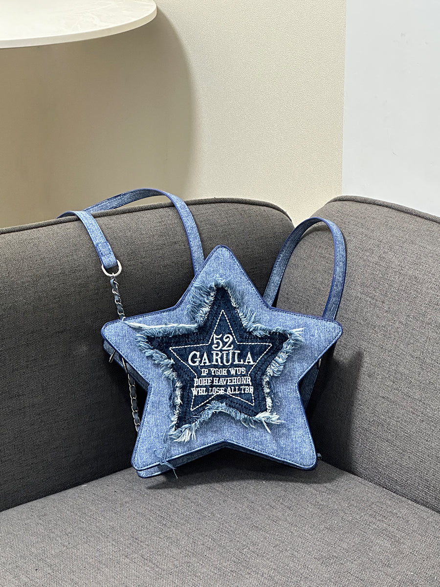 Lolita Y2K Denim Star Backpack LE1015