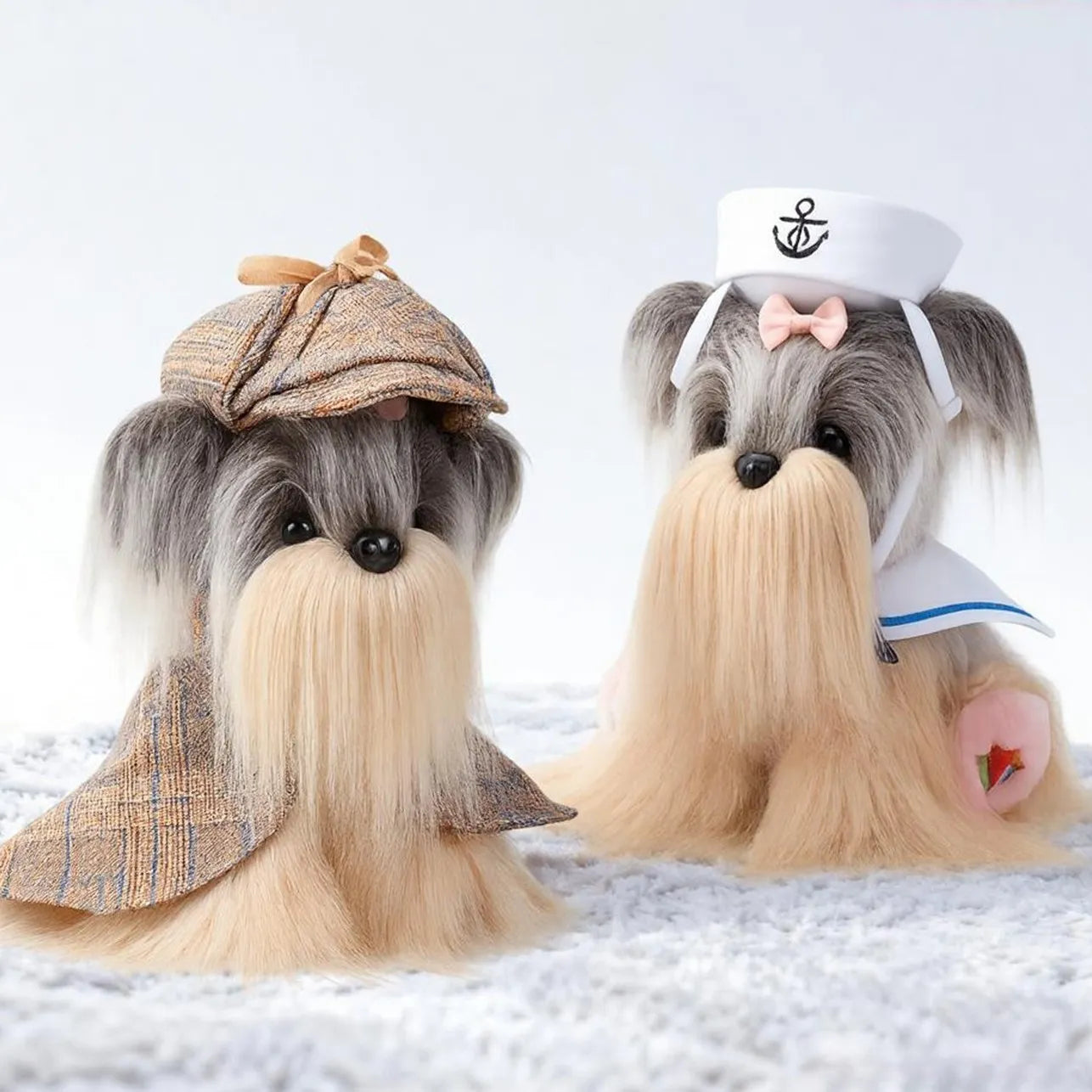 Realistic Plush Yorkshire Terrier Stuffed Doll