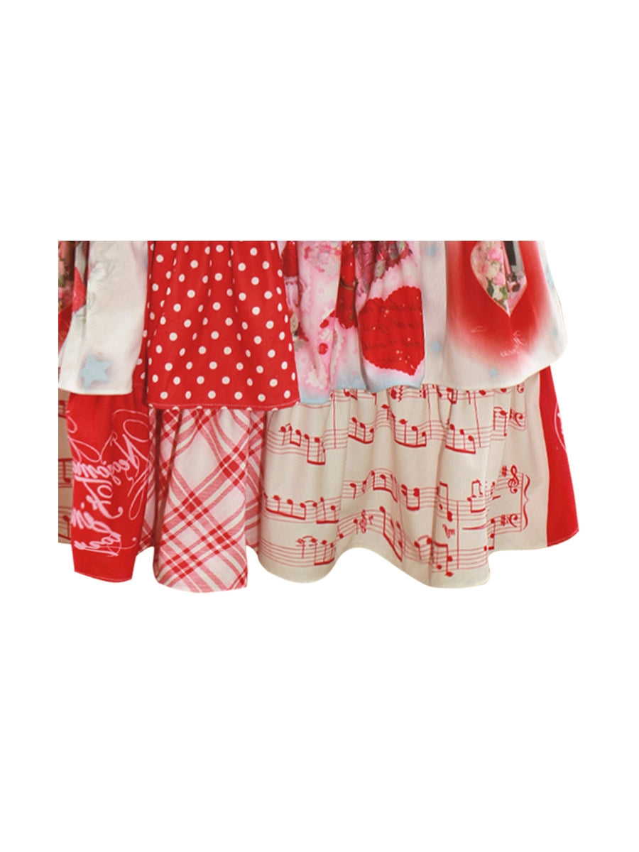 Strawberry Sundae Y2K Style Long Cake Skirt