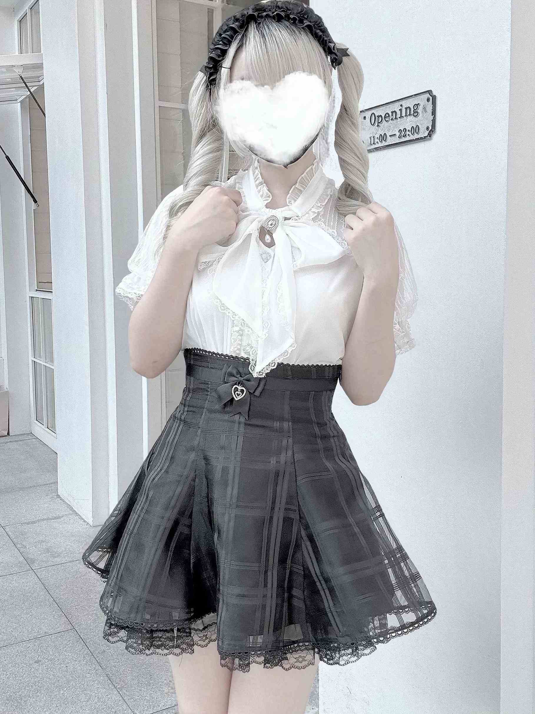 Lolita Sweet Ryousangata Plaid Skirt LR1001