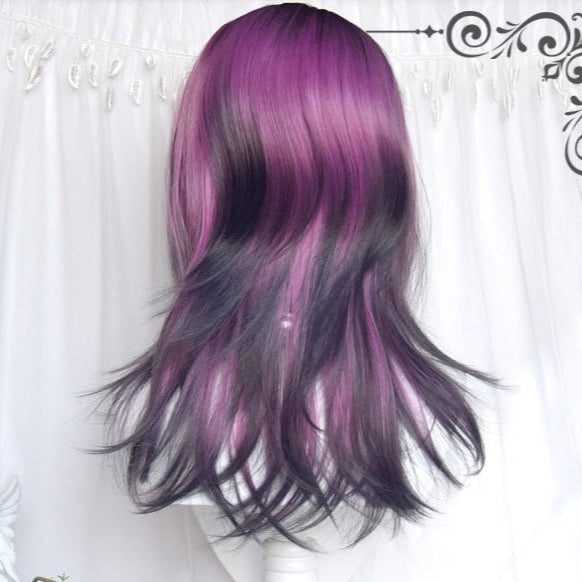 Long Curly Berry Ryousangata Highlights Wig