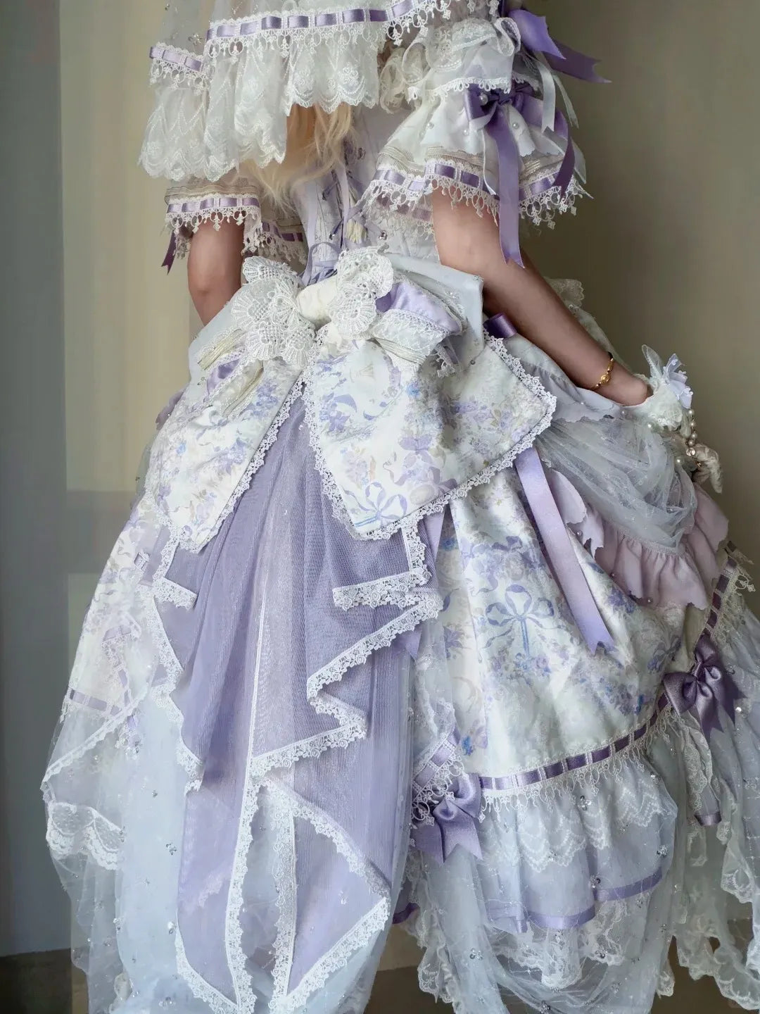 Elegant Floral Bridal Gorgeous Hanayome Style Lolita Dress