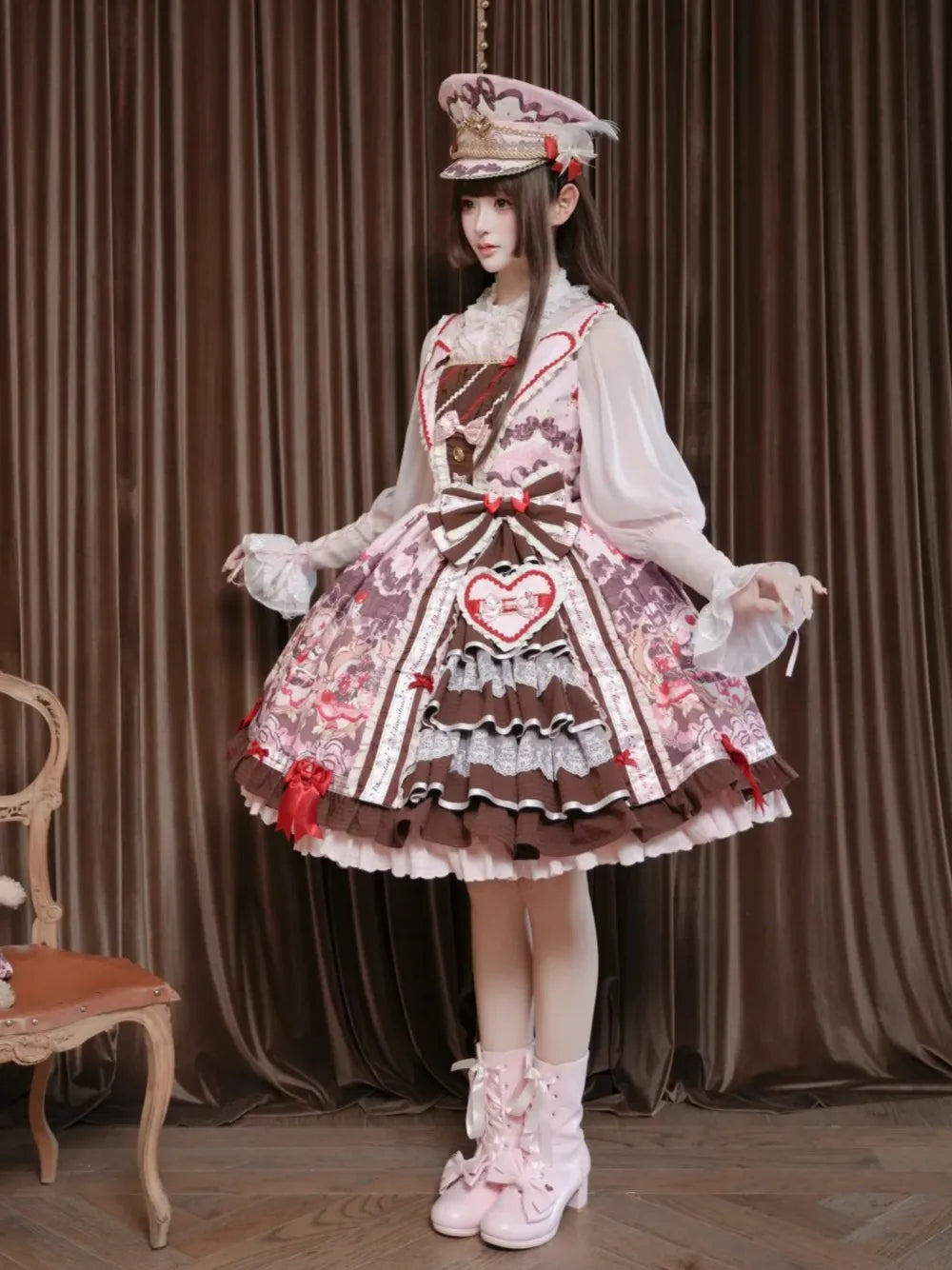 Royal Princess Chocolate Sweet Military Lolita JSK