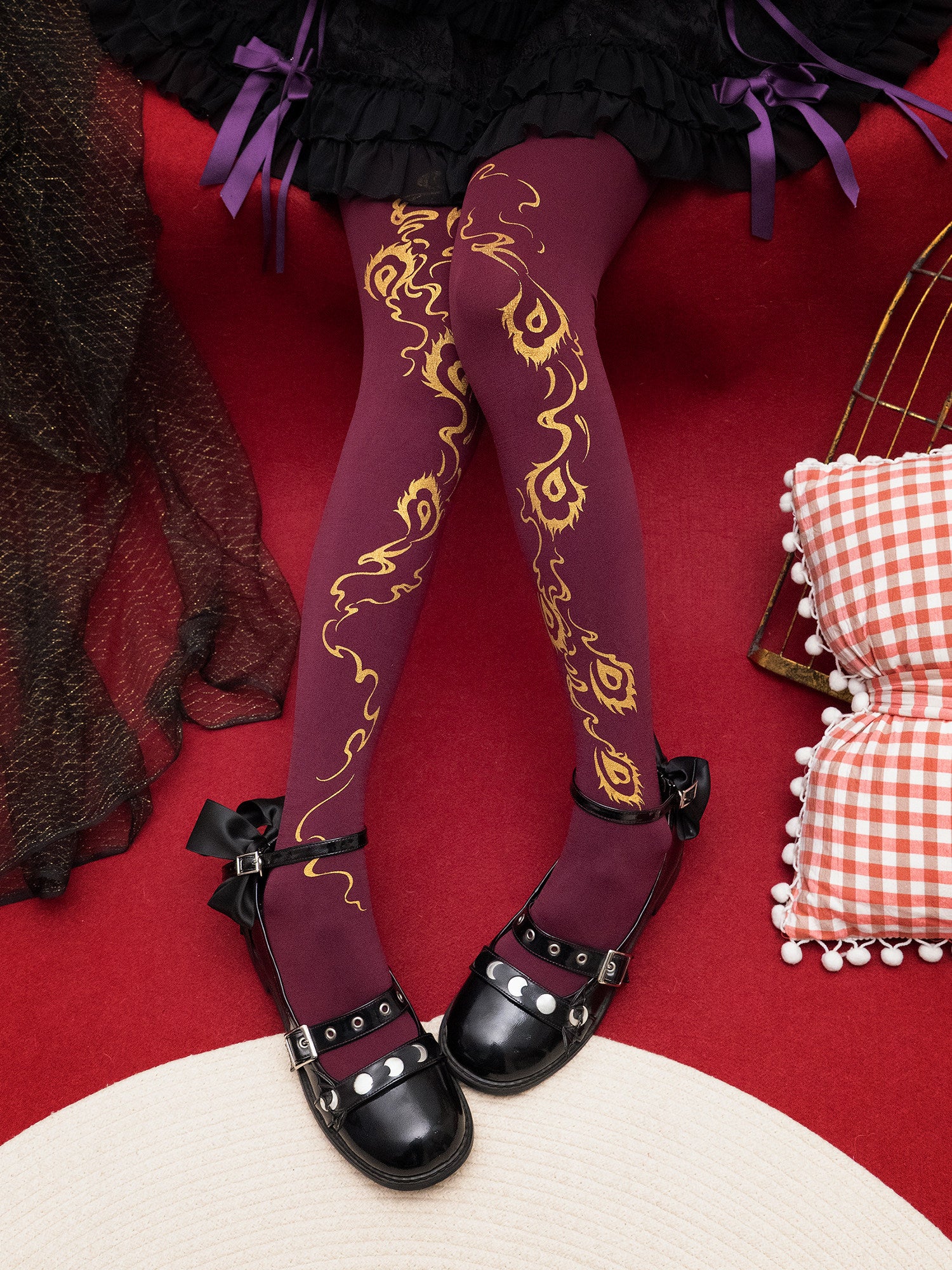 Dream Witch Velvet Printed Lolita Tights