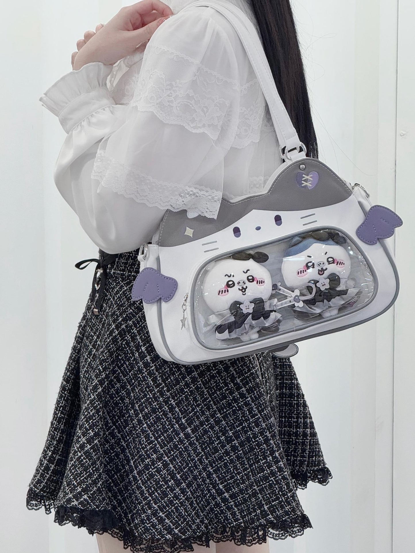 Kawaii Cat Nylon Ita Bag