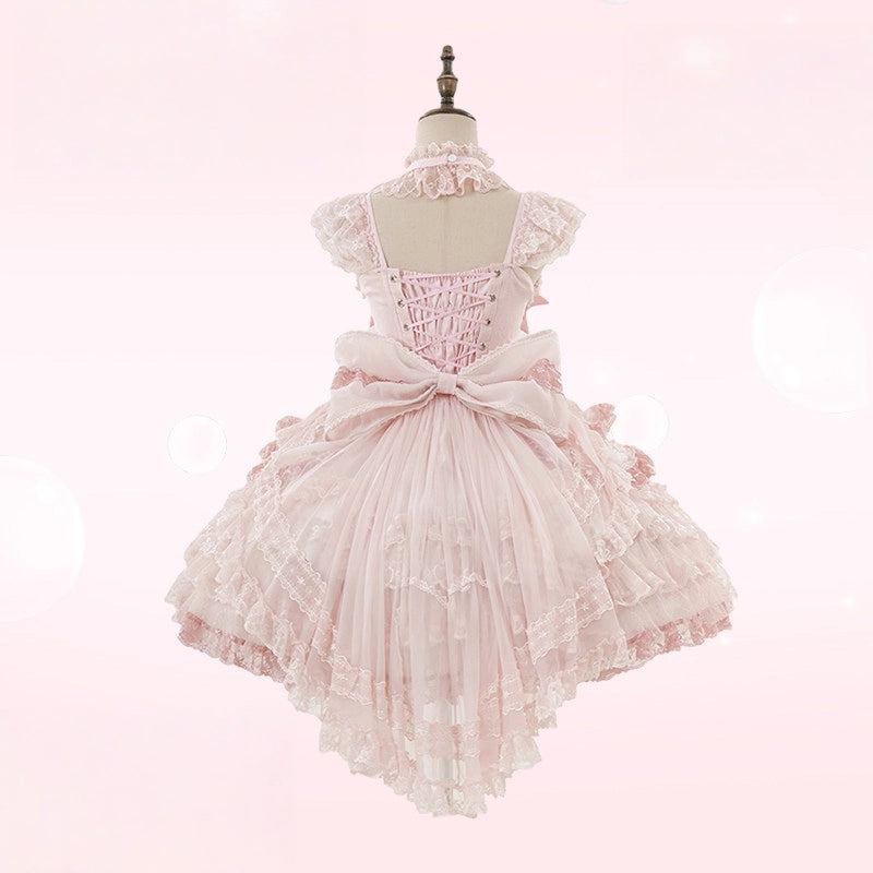 Beloved Swan Gorgeous Sweet Pink Lolita JSK & OP Dress