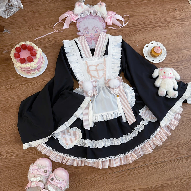 Lolita Sweet Kawaii Maid Dress (4 color)LE1046