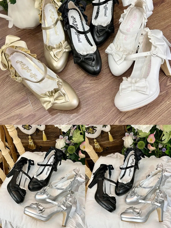 Doll Bride Lolita Classic Elegant Almond Toe High Heels