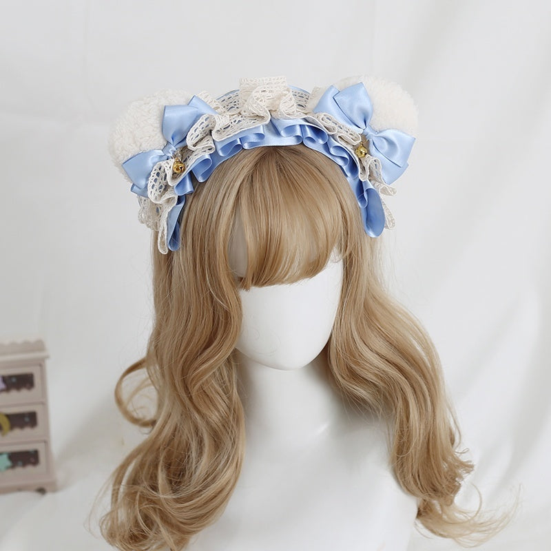 Lolita Sweet Bear Ear Bow Hair Accessory KC (20 Colors) LE6020