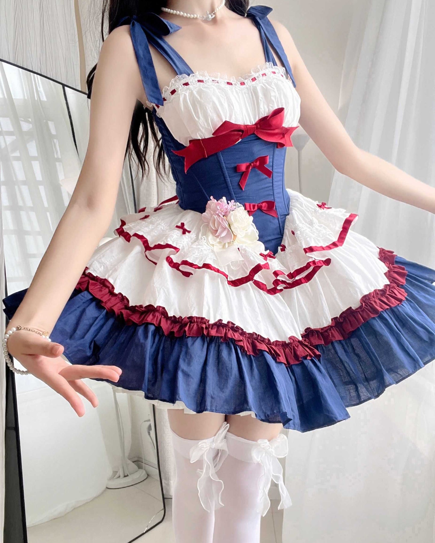 Lolita Snow White Princess Ballerina Corset Strap Dress LS1022