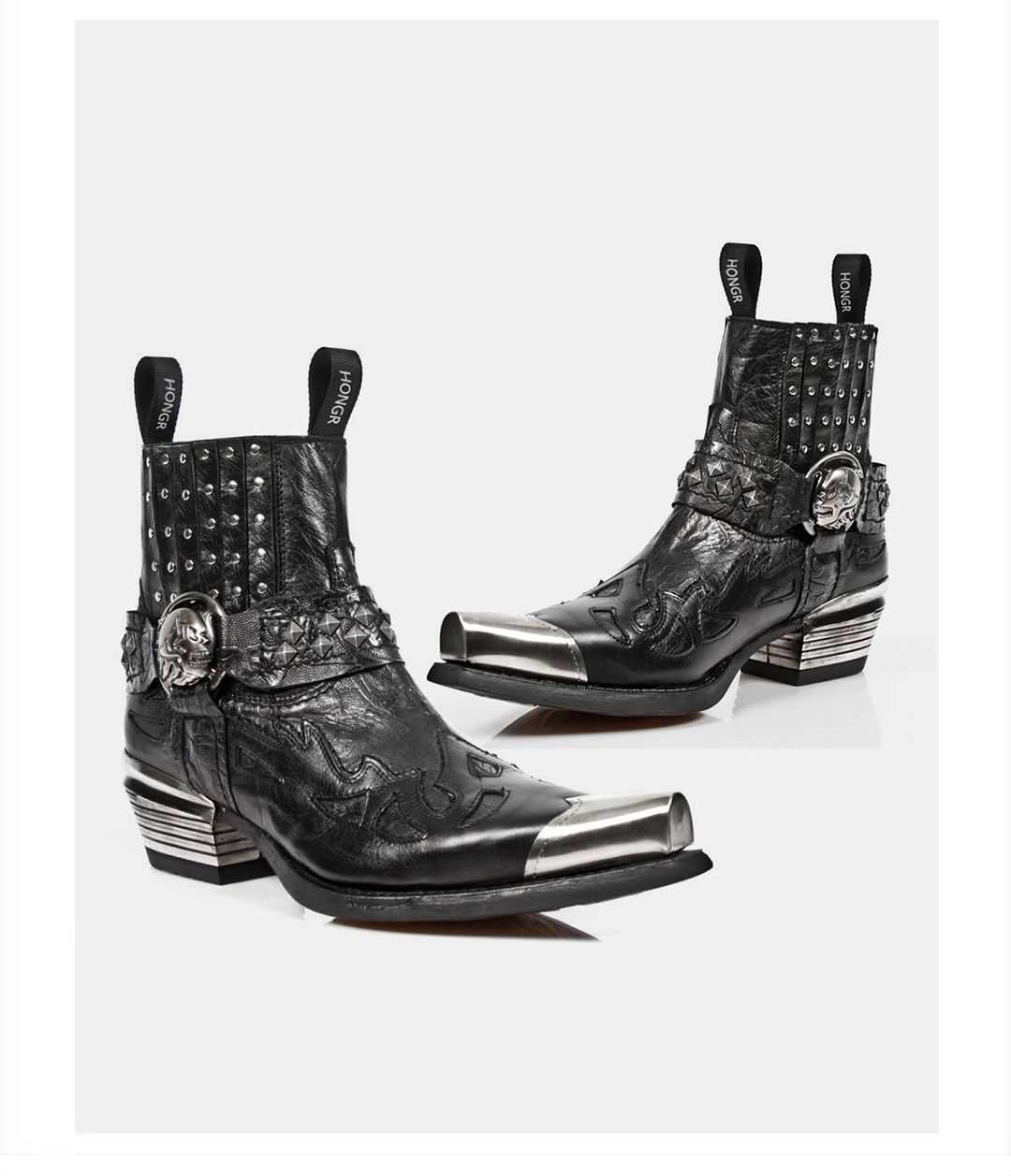 Black Gothic Ankle Boots LE5012