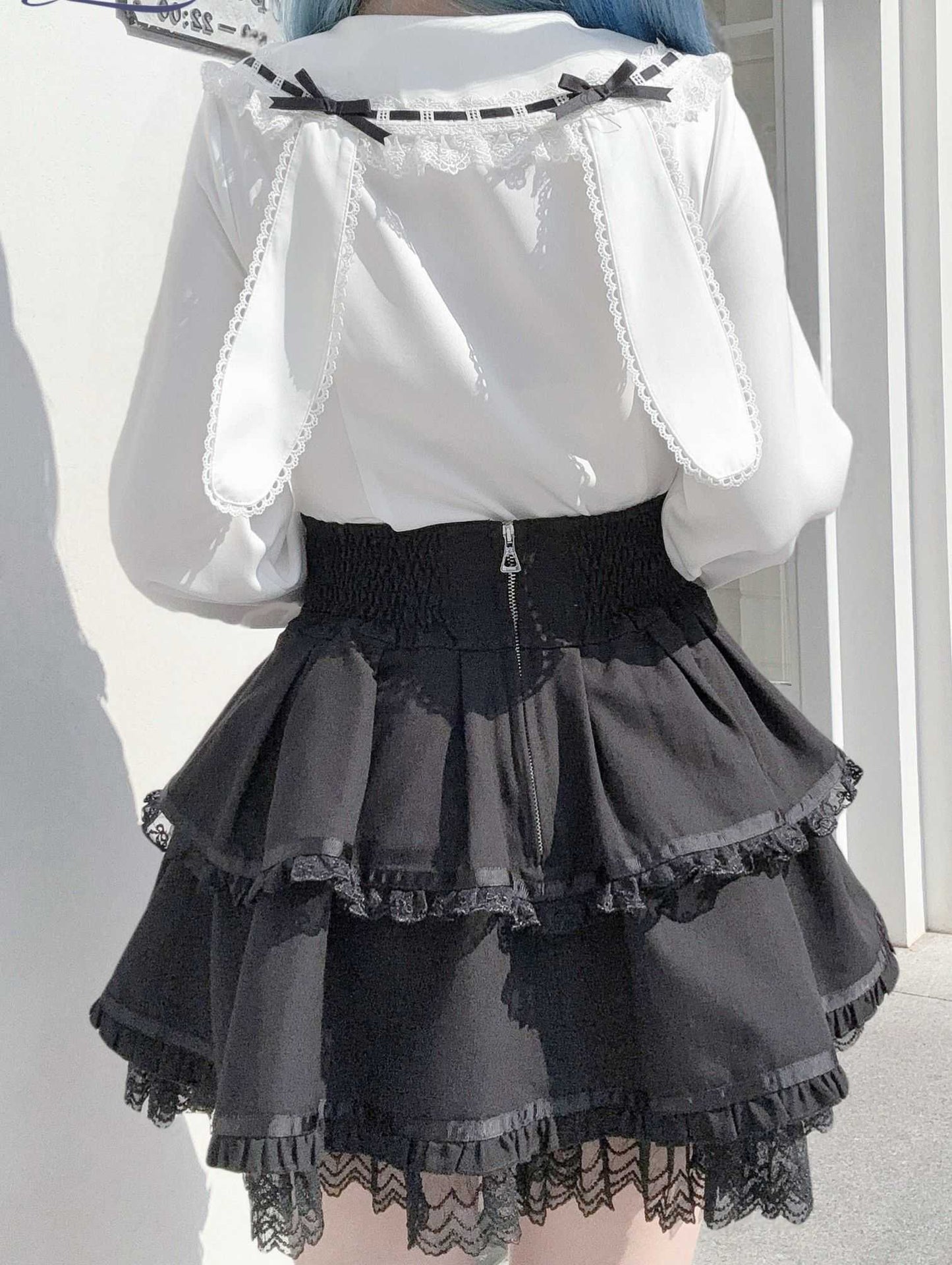 Lolita Kawaii Seisokei Bunny Ear Shirt LR1008