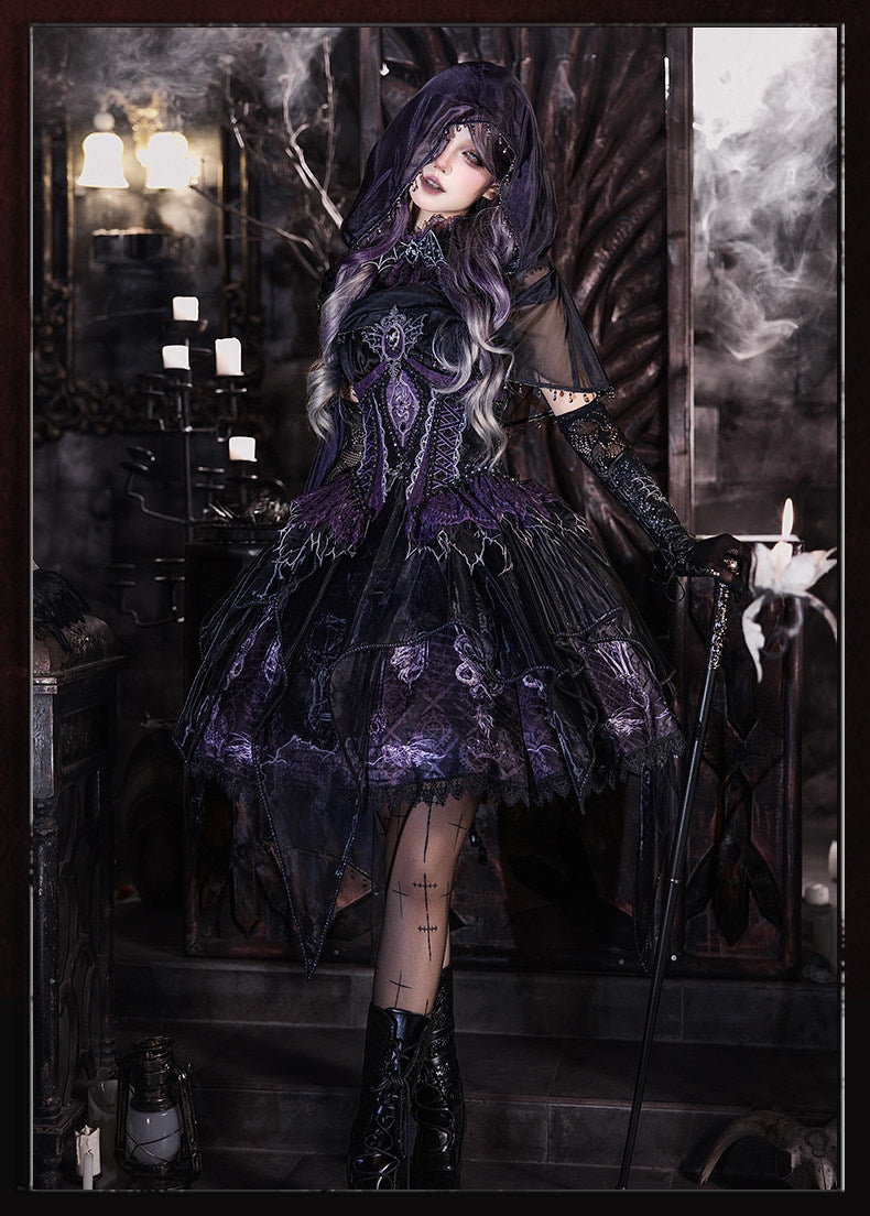 Dragon Bone Gothic Lolita Purple Purple JSK Dress