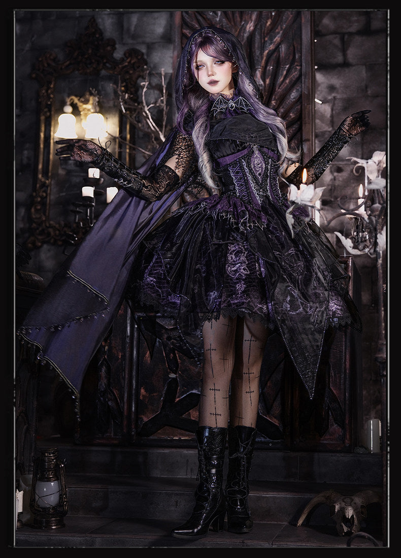 Dragon Bone Gothic Lolita Purple Purple JSK Dress