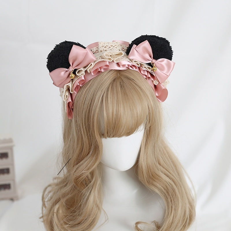 Lolita Sweet Bear Ear Bow Hair Accessory KC (20 Colors) LE6020