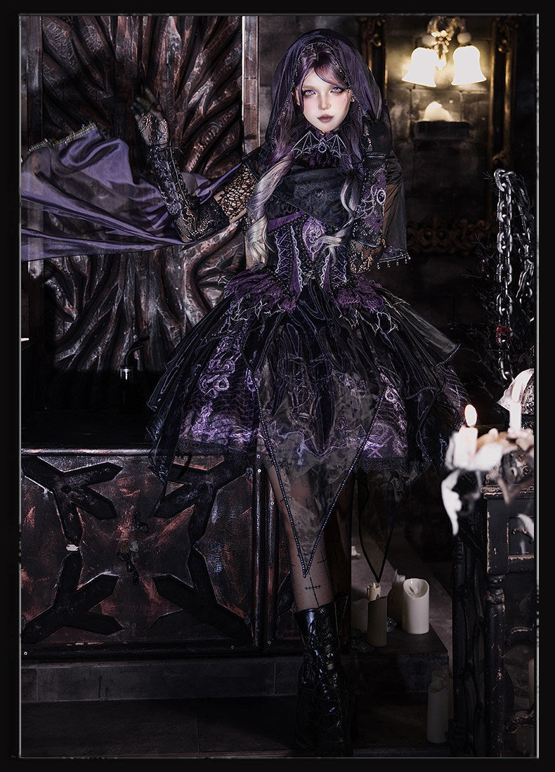 Dragon Bone Gothic Lolita Purple Purple JSK Dress