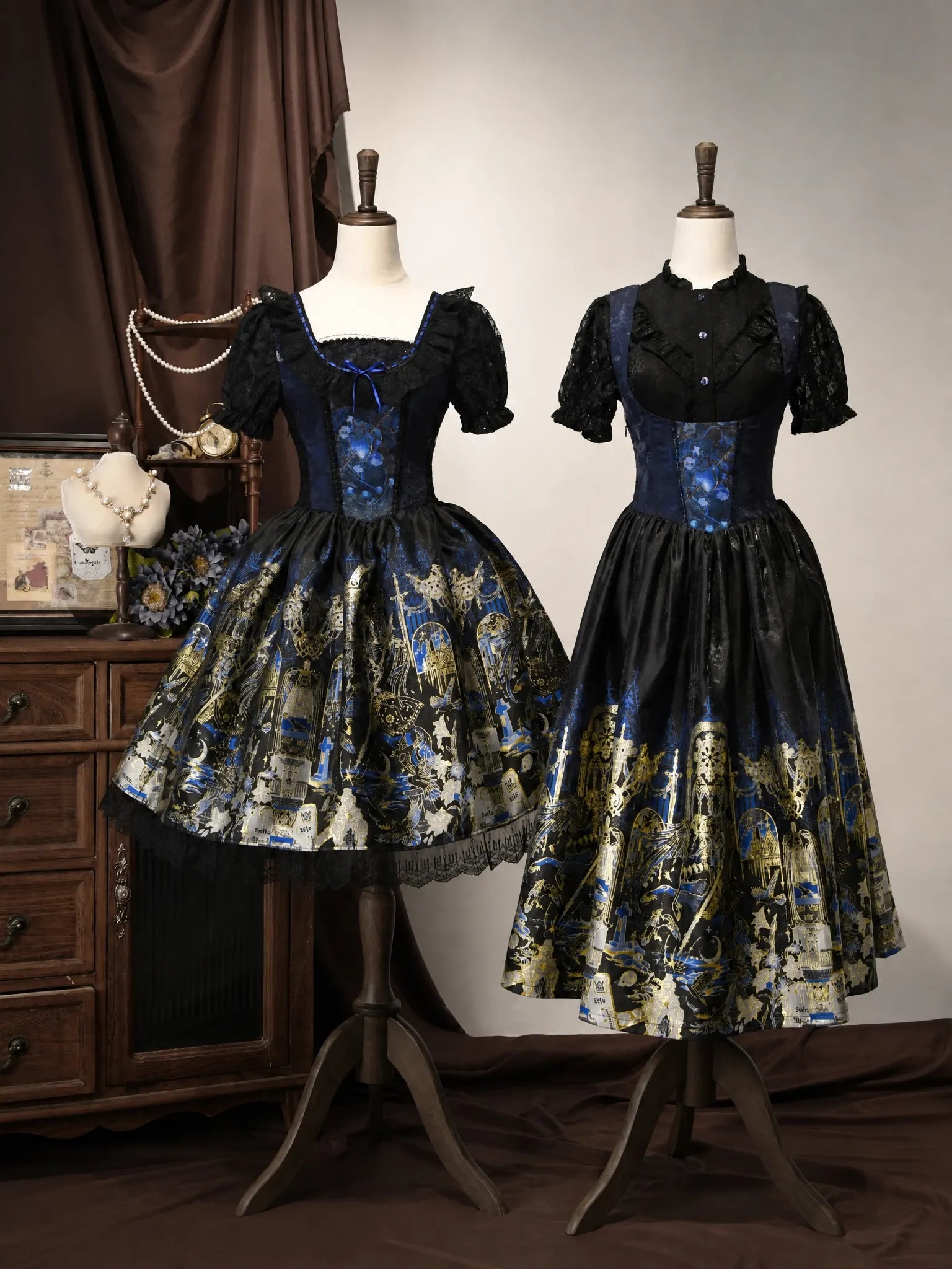 Tale of the Raven Goddess Original Gothic Lolita JSK/OP Dress