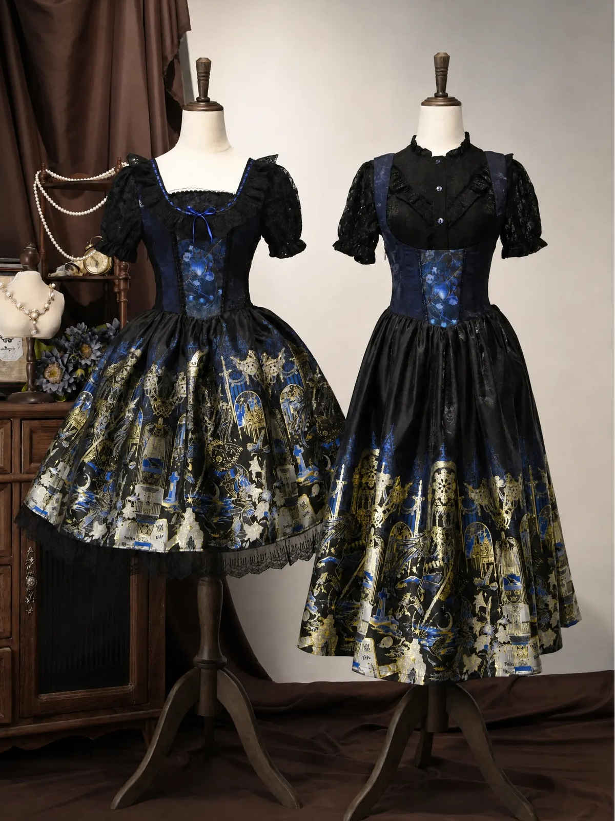 Tale of the Raven Goddess Original Gothic Lolita JSK/OP Dress