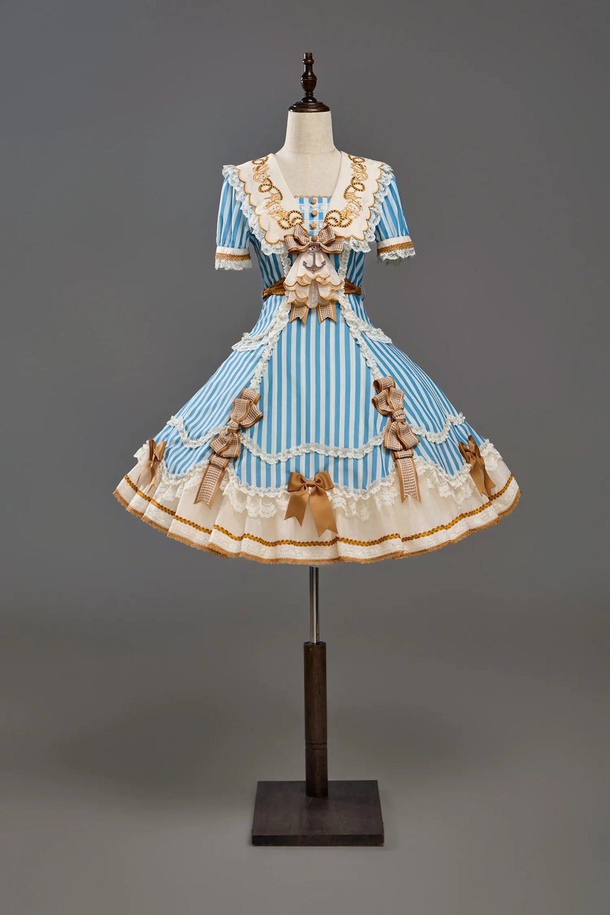 Antique Sailor Bear Six-Panel Cropped Lolita OP Dress