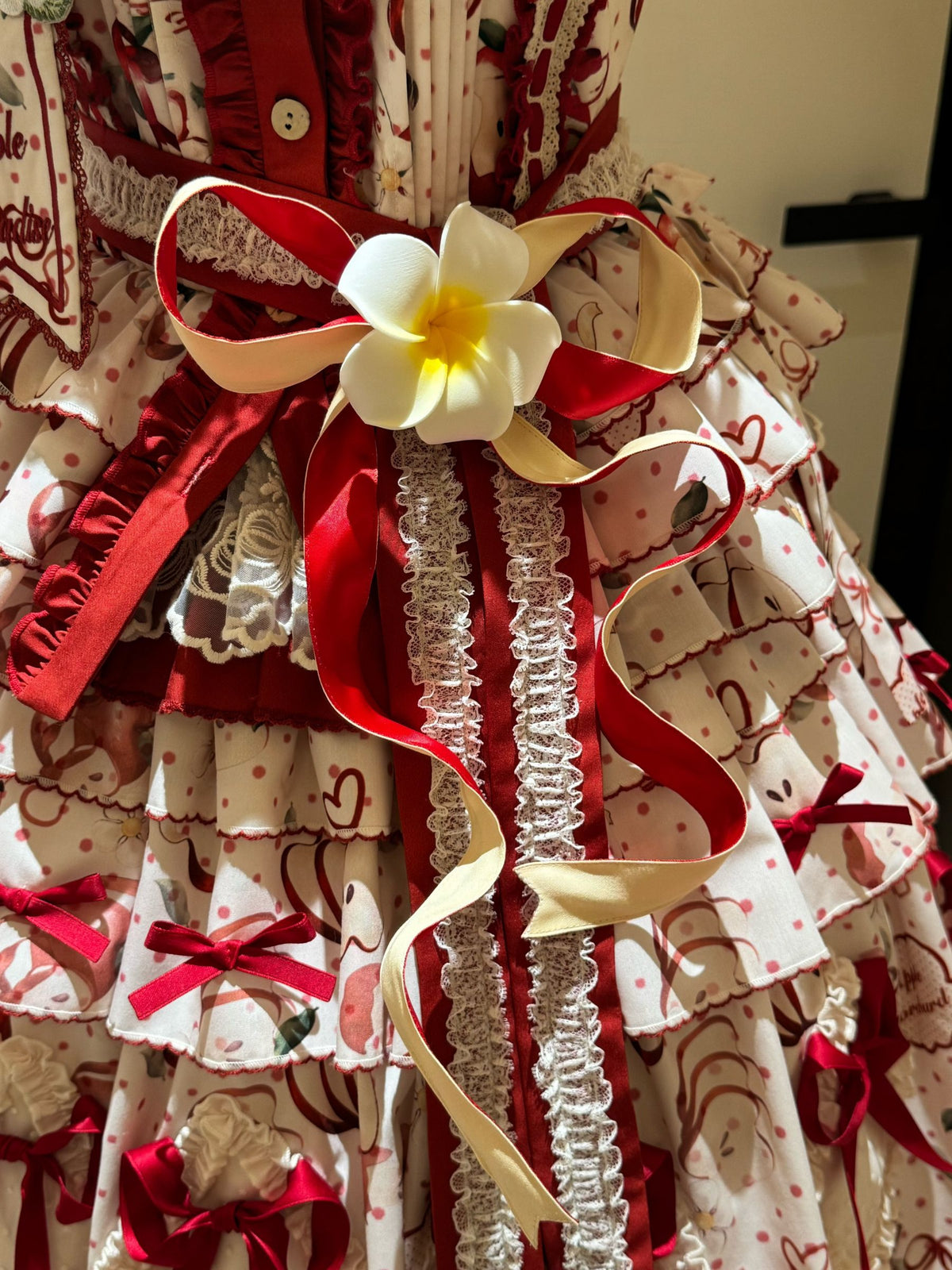 Apple Layered Knot Sweet Lolita Pastoral Girl Dress Set