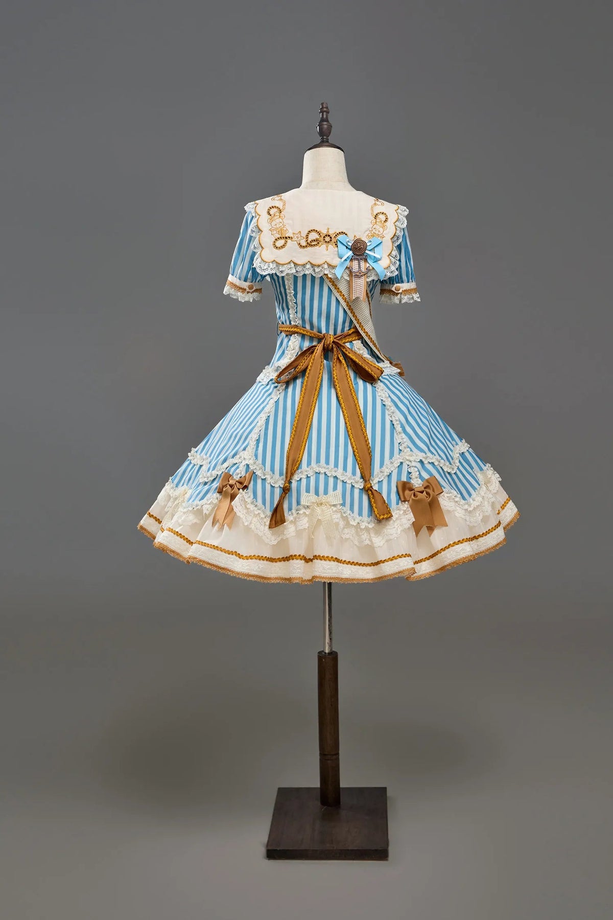 Antique Sailor Bear Six-Panel Cropped Lolita OP Dress