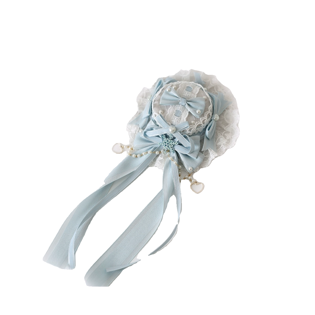 Lolita Classic Mini Top Hat Hair Clip with Bows