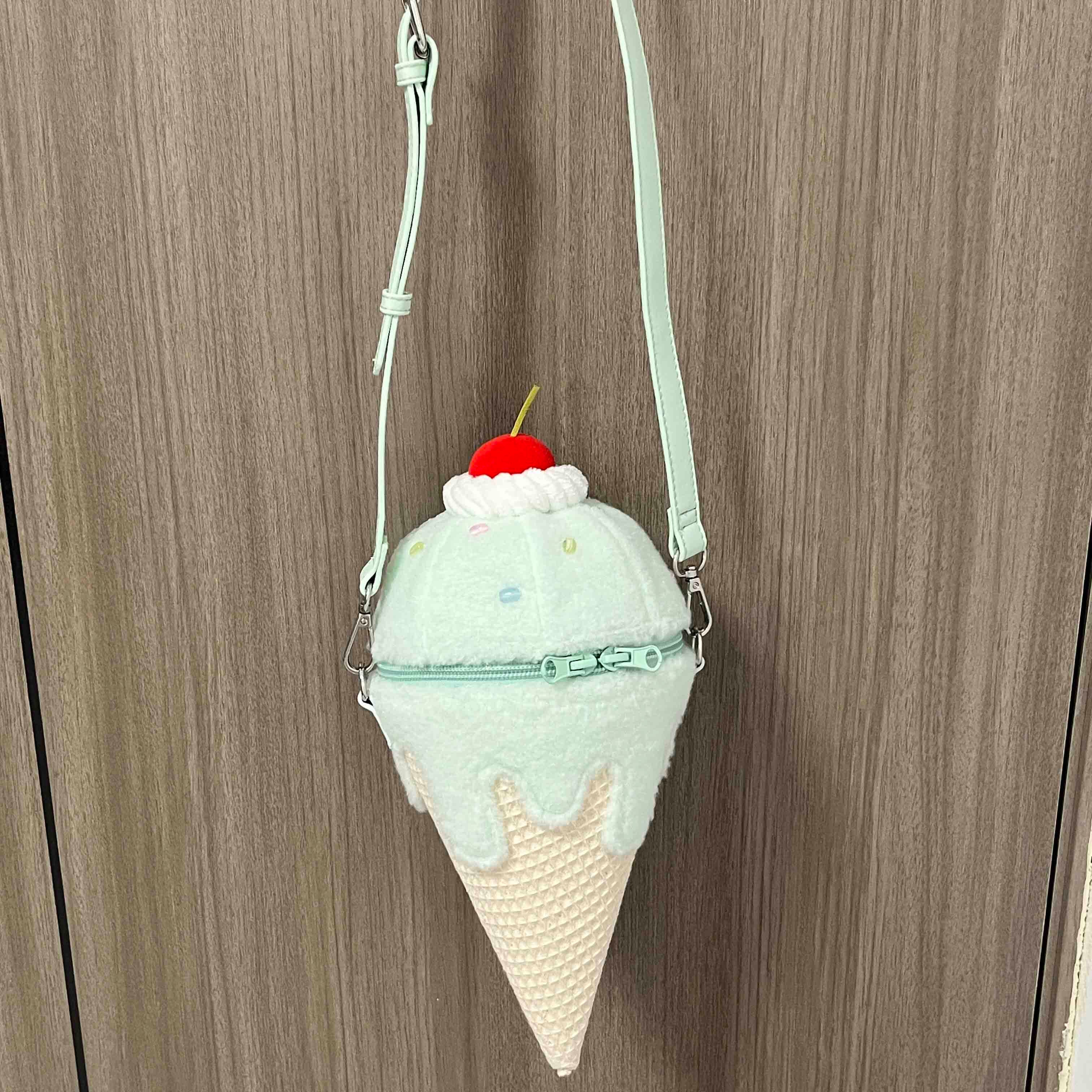 Melting Ice Cream Plush Crossbody Bag