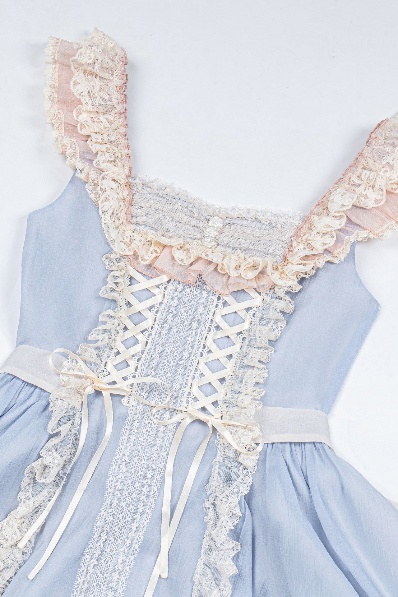 Island Diary Blue Romantic Flutter Sleeve Lolita JSK Dress