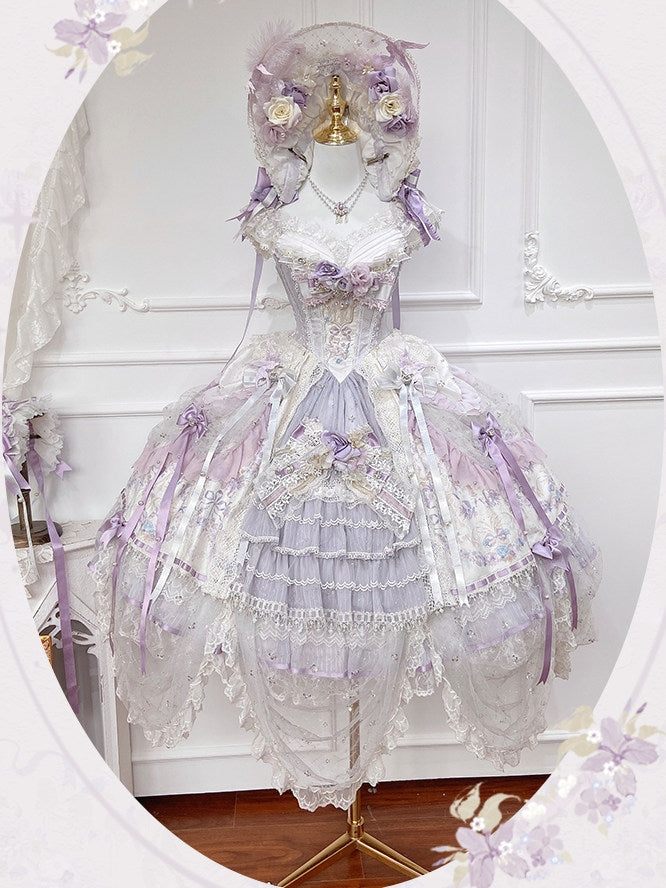 Elegant Floral Bridal Gorgeous Hanayome Style Lolita Dress
