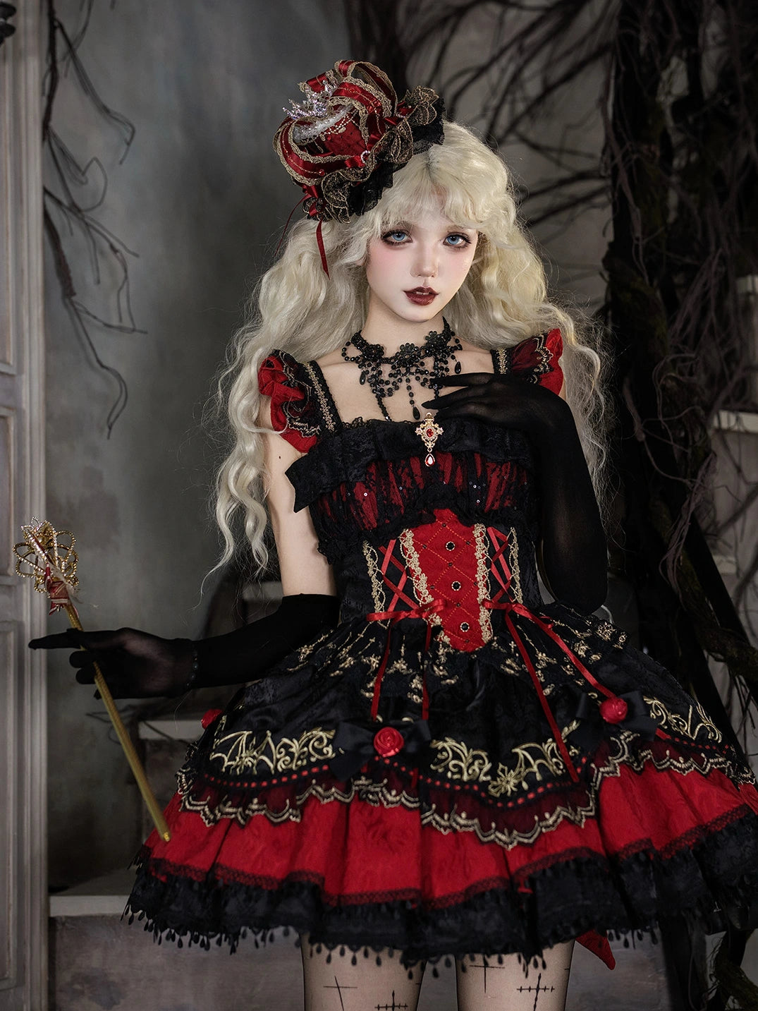 Blood Pact Gorgeous Gothic Style Lolita JSK Dress