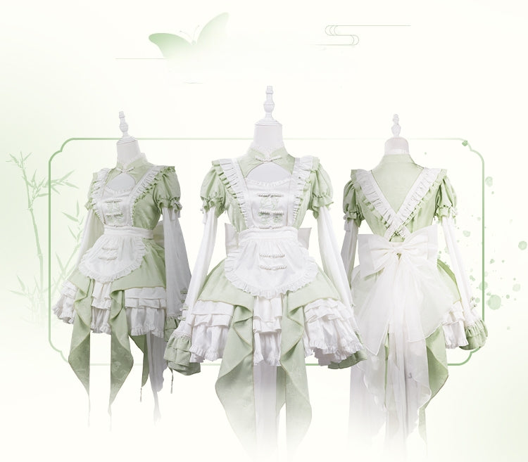 Lolita Kawaii Embroidered Lace JSK Set LS1012
