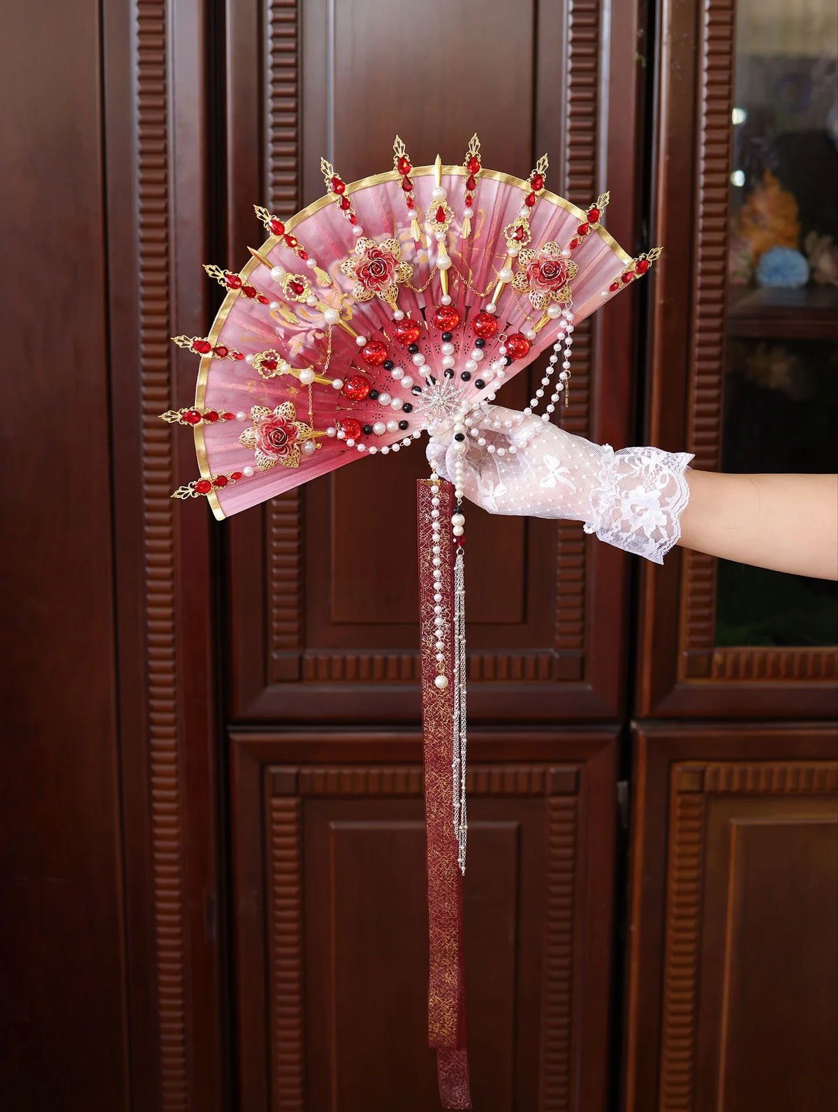 Lolita Japanese Style Heavy Craft Weapon Fan