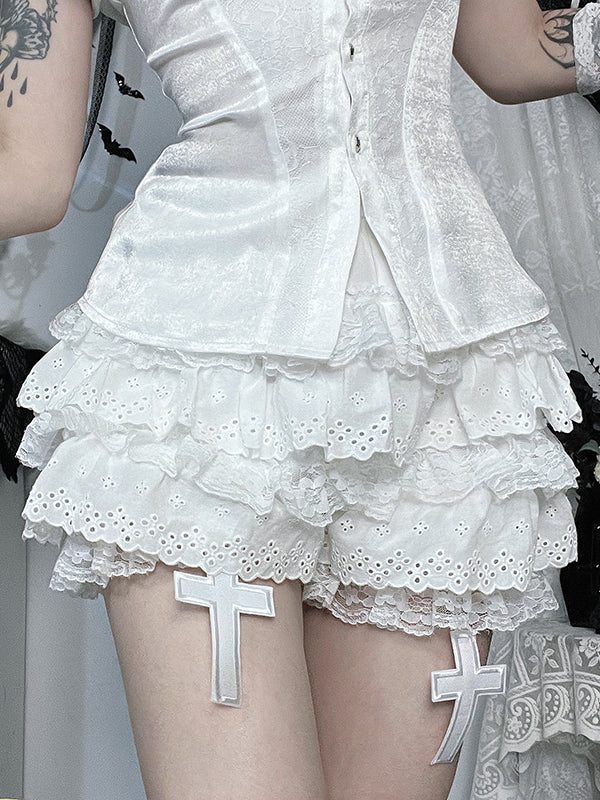 Lolita White Vintage Gothic Outfit LG1043