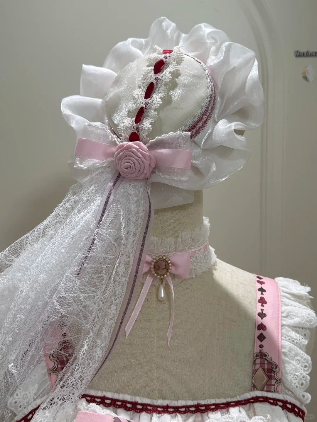 Illusion Meow Duke Pink Cat Print Sweet Lolita OP JSK Dress