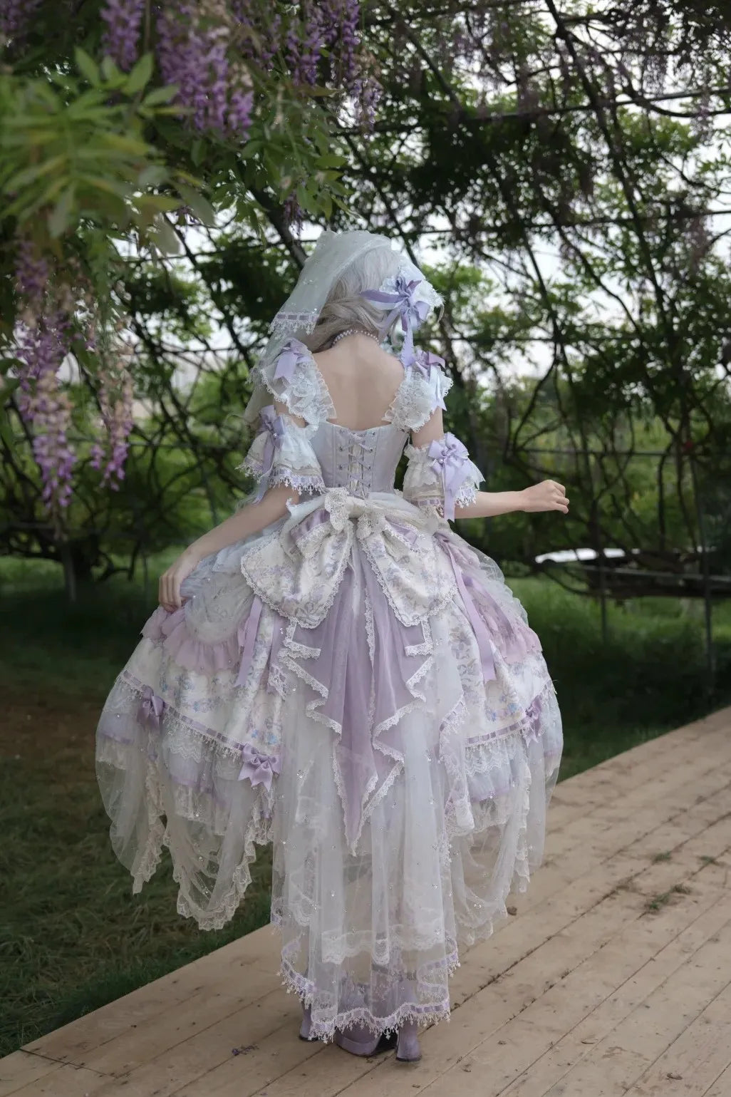 Elegant Floral Bridal Gorgeous Hanayome Style Lolita Dress