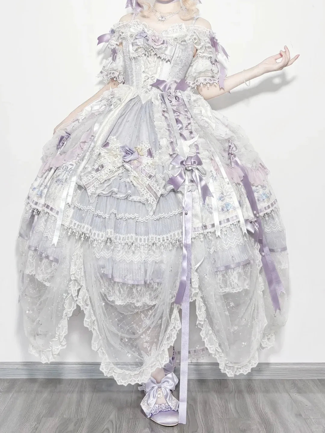 Elegant Floral Bridal Gorgeous Hanayome Style Lolita Dress