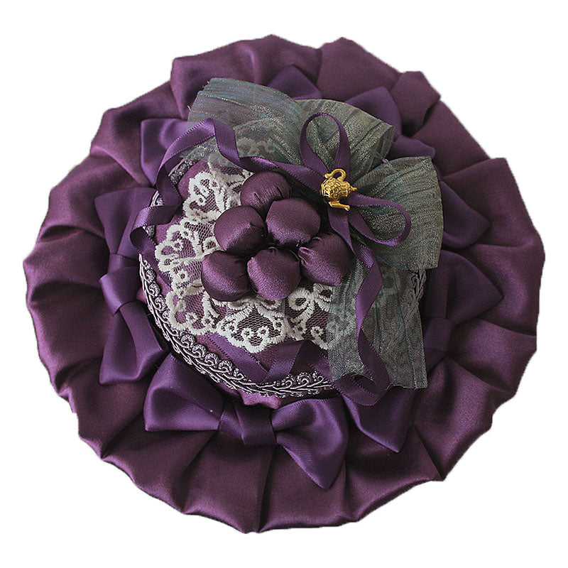 Lolita Purple Grape Theme Mini Hat Hair Clip LE1001