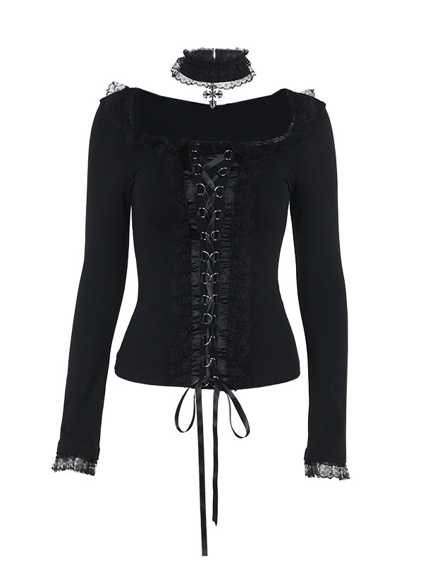 Gothic Halloween Slim-Fit Top LG1041
