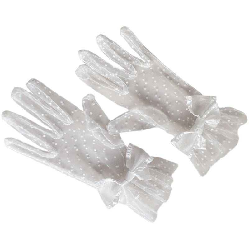 Lolita Classic Polka Dot Lace Wrist Cuffs LA1005