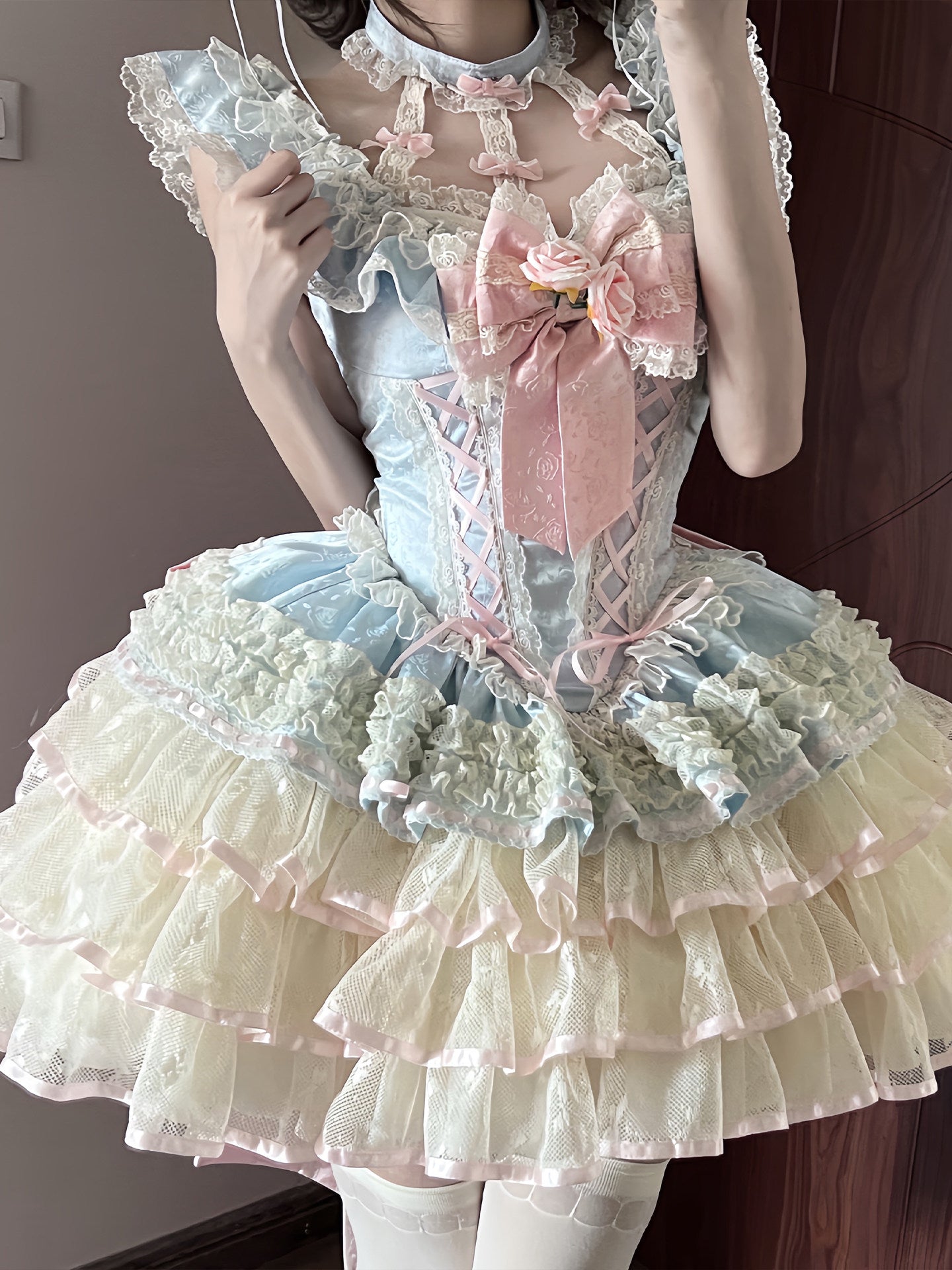 Cupid's Floral Whisper Fairycore Dress