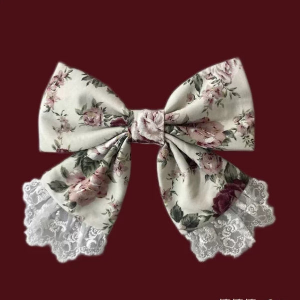 Burgundy Rose Classic Lolita JSK Vintage Japanese Rose Print
